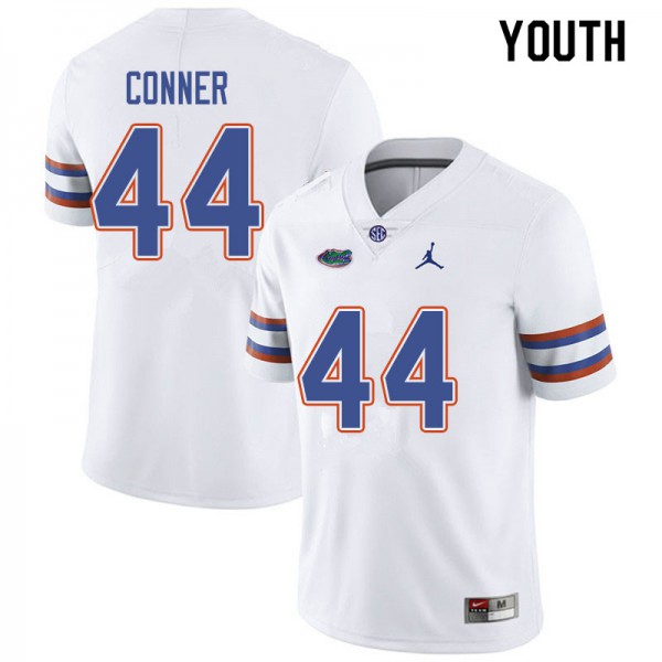 Jordan Brand Youth #44 Garrett Conner Florida Gators College Football Jerseys White